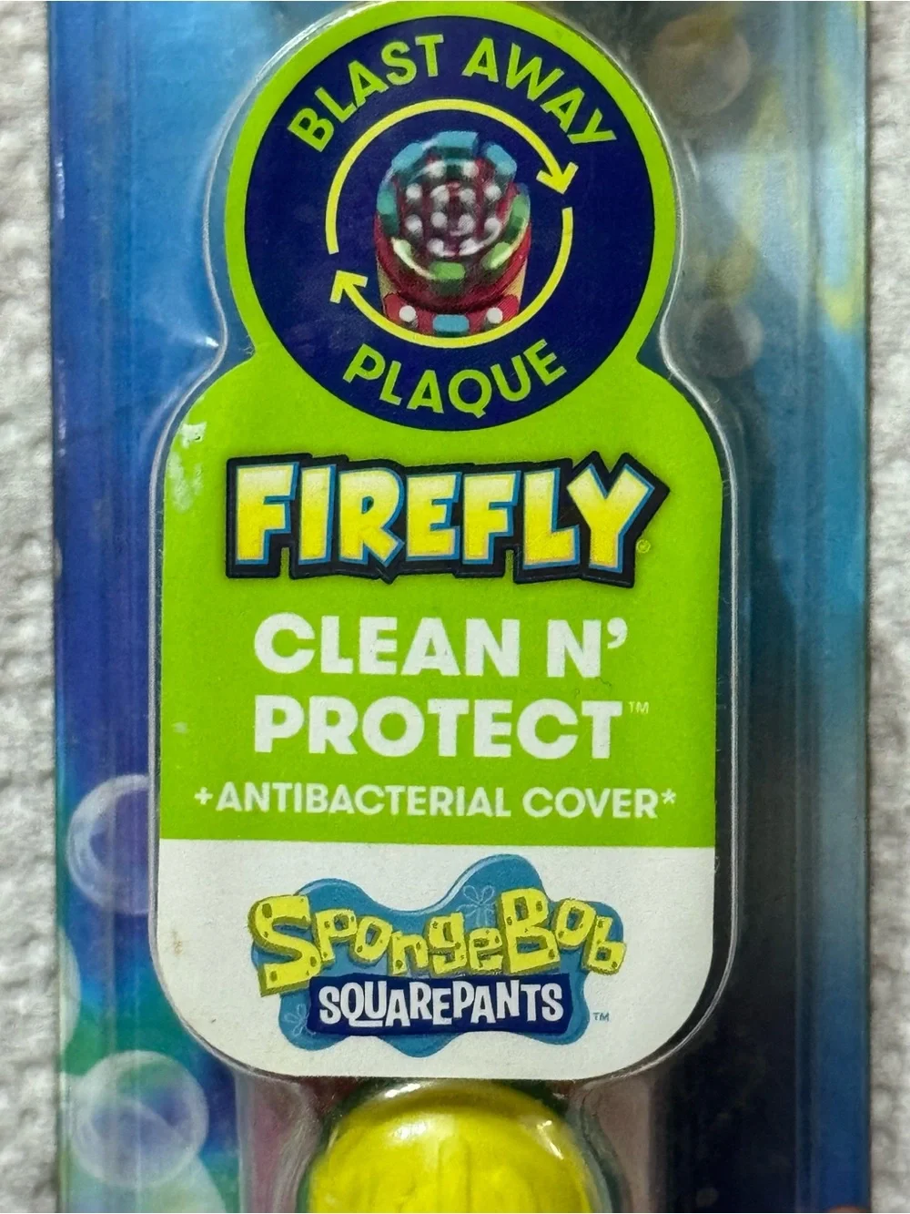 SpongeBob Squarepants Green and Yellow Firefly Clean N' Protect Toothbrush Head